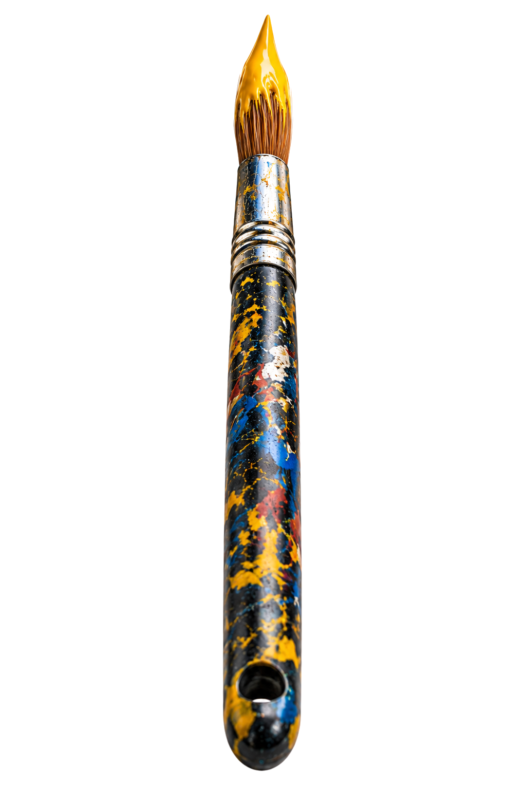 Paint-Splattered Brush in Perspective by ARTSTRO